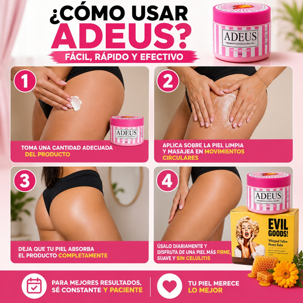 COMBO ANTICELULITIS ADEUS + HONEY BALM